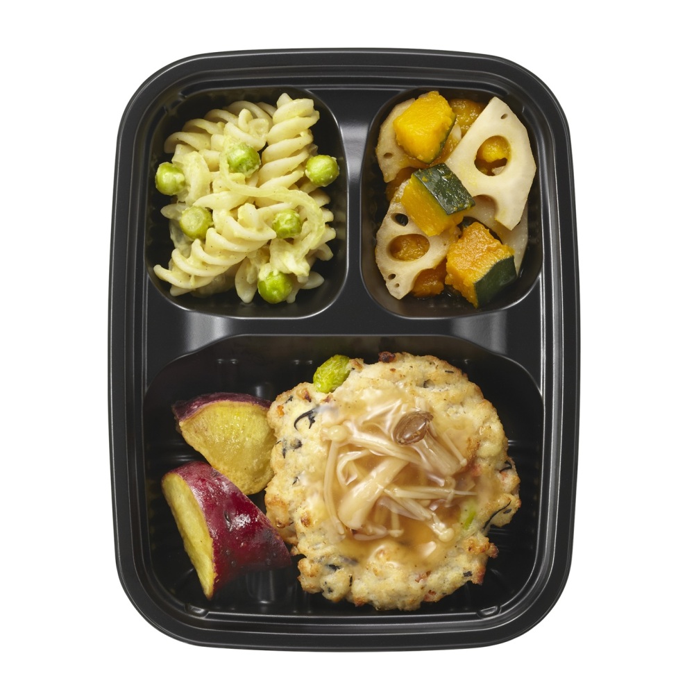（三菜）豆腐ハンバーグ （ワタミファームの 有機きく芋入り）