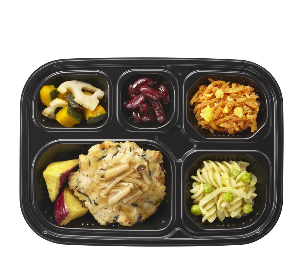 （五菜）豆腐ハンバーグ（ワタミファームの有機きく芋入り）